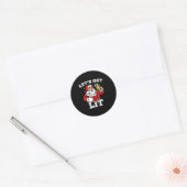 Let's Get Lit Santa Claus Drinking Beer Christmas Ronde Sticker (Envelop)