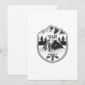 Let's Get Lit Tents Camping Classic Feestdagenkaart (Voorkant / Achterkant)