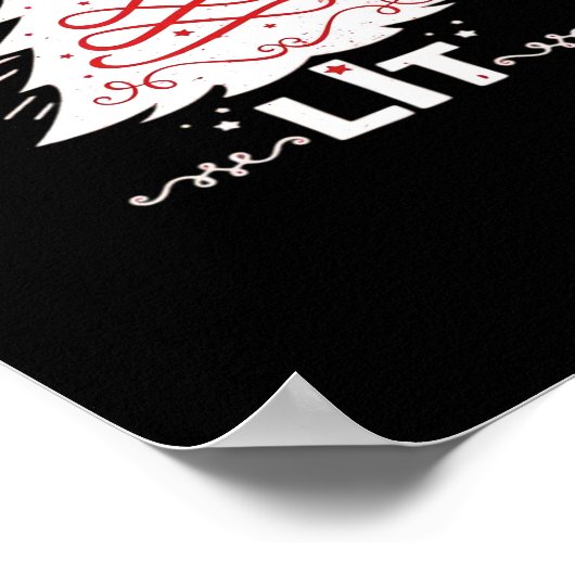 Let's Get Lit - Wit Essentieel Poster (Hoek)