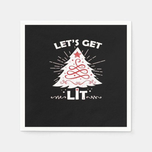 Let's Get Lit - Wit Essentieel Servet (Voorkant)