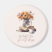 Let's Get Lost - Boeken, koffie en regen rustiek Magneet (Voorkant)