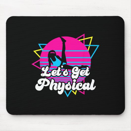 Let's Get Physical Fitness Workout 80s Gift Muismat (Voorkant)