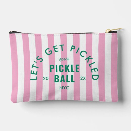 Let's Get Pickled Après Pickle Ball Pink Stripe Etui (Achterkant)