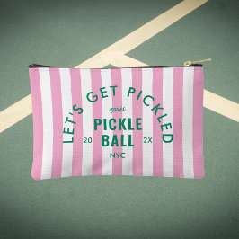 Let's Get Pickled Après Pickle Ball Pink Stripe Etui