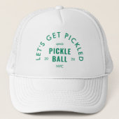 Let's Get Pickled Après Pickle Ball White Trucker Pet (Voorkant)