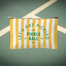 Let's Get Pickled Après Pickle Ball Yellow Stripe Etui