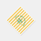 Let's Get Pickled Après Pickleball Yellow Stripe Servet (Hoek)