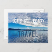 Let's get read to travel Typography Postcard Briefkaart (Voorkant / Achterkant)