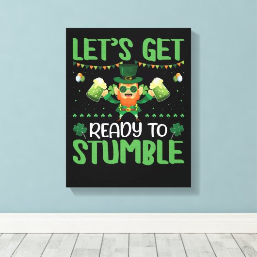 Let's Get Ready To Stumble Canvas Afdruk (Insitu (Houten vloer))