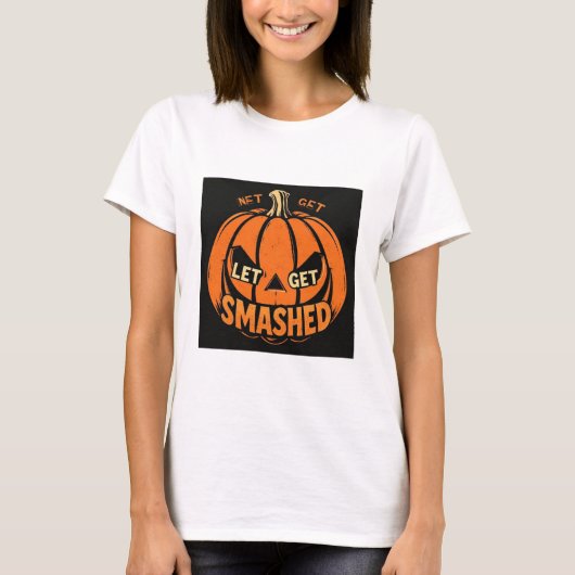 Let's Get Smashed - Halloween pompoen T-shirt (Voorkant)