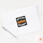 Lets Get Smashed Pumpkins Jack O Lantern Halloween Vierkante Sticker (Envelop)