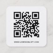 Let's Get Social Media QR code website Pink Custom Vierkante Visitekaartje (Achterkant)
