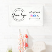 Let's Get Social Media website Aangepaste logo Ban Spandoek (Insitu)