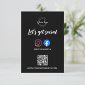 Let's Get Social Media website Aangepaste logo QR- Kaart (Staand voorkant)