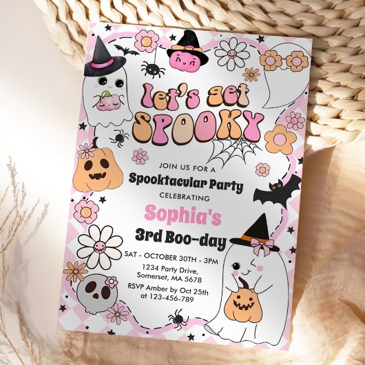 Let's Get Spooky Halloween 3rd Birthday Kaart