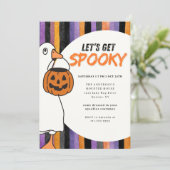 Let's Get Spooky Halloween Goose Costume Party  Kaart (Staand voorkant)