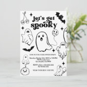  Let's Get Spooky,Halloween party Kaart (Staand voorkant)