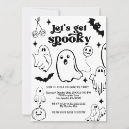 Let's Get Spooky,Halloween party Kaart