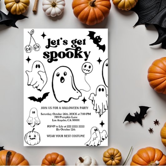  Let's Get Spooky,Halloween party Kaart