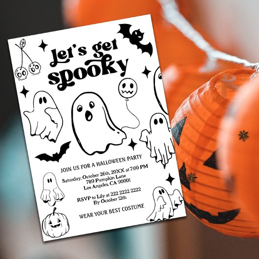 Let's Get Spooky,Halloween party Kaart
