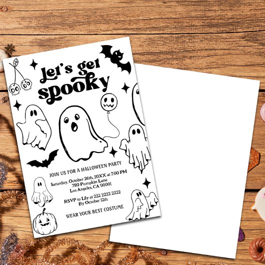 Let's Get Spooky,Halloween party Kaart