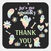 Let's Get Spooky,Halloween party  Vierkante Sticker (Voorkant)