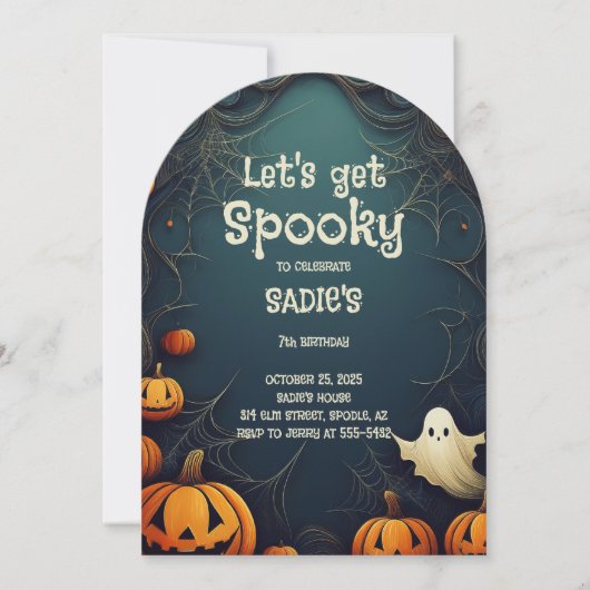 Let's Get Spooky Invitation Kaart (Voorkant)