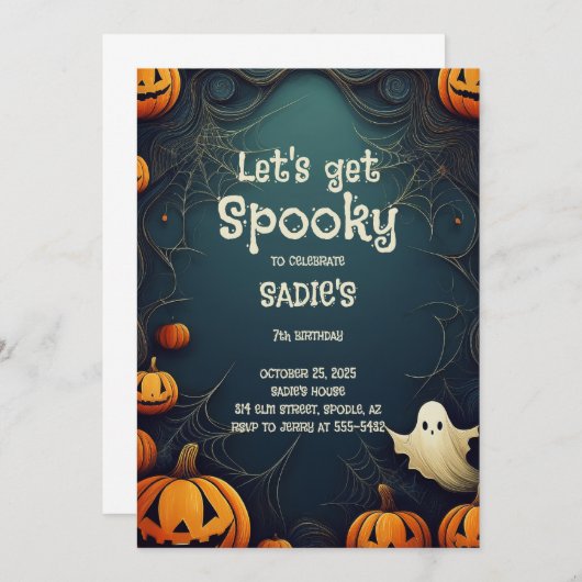 Let's Get Spooky Kaart (Voorkant / Achterkant)