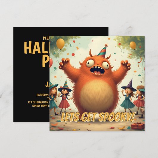 Let's Get Spooky - Schattige Monster Party Fun (Voorkant / Achterkant)