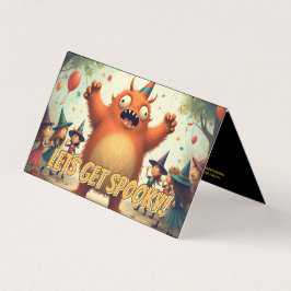 Let's Get Spooky - Schattige Monster Party Fun Kaart