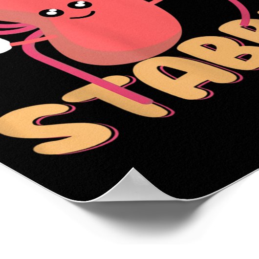 Lets Get Stabby Funny Dialysis Hemodialysis Dialys Poster (Hoek)