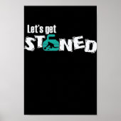 Let's get stoned Curling Wintersport Poster (Voorkant)