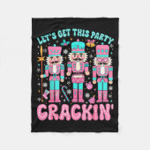 Let's Get This Party Crackin' Nutcracker Nk Christ Fleece Deken (Voorkant)