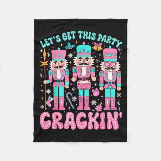 Let's Get This Party Crackin' Nutcracker Nk Christ Fleece Deken (Voorkant)