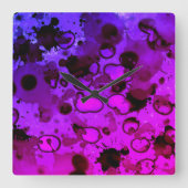 let's get to staining Wall Clock Vierkante Klok (Voorkant)