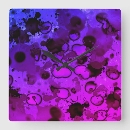 let's get to staining Wall Clock Vierkante Klok (Voorkant)