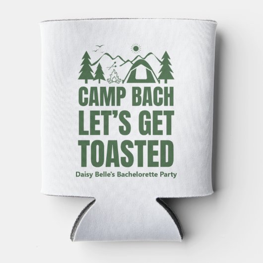 Let's Get Toasted Bachelorette Green Blikjeskoeler (Voorkant)