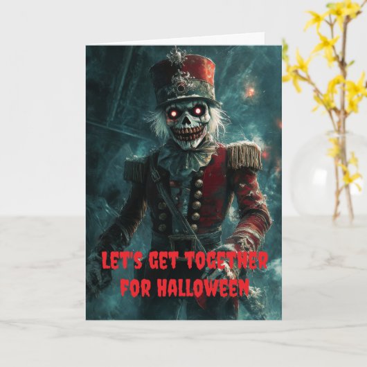 Let's get together for Halloween. Kaart (Gele Bloem)