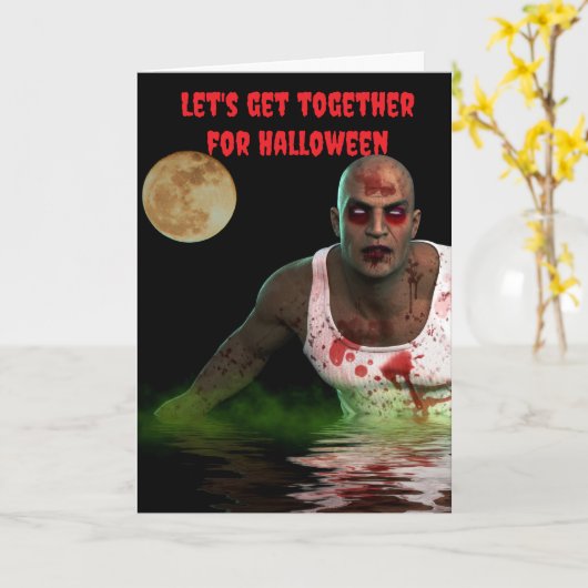 Let's get together for Halloween. Kaart (Gele Bloem)