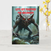 Let's get together for Halloween. Kaart (Gele Bloem)