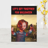 Let's get together for Halloween. Kaart (Gele Bloem)