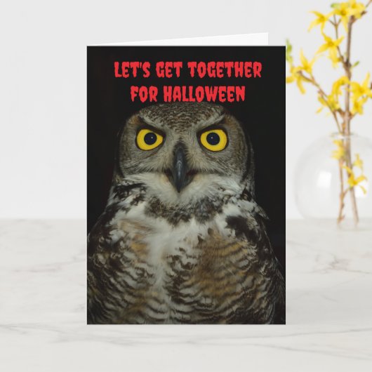 Let's get together for Halloween. Kaart (Gele Bloem)