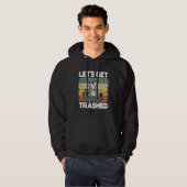 Let's Get Trashed Trash Can Garbage Panda Raccoon  Hoodie (Voorkant volledig)