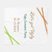 Let's get ugly Christmas ugly sweater Partyorange Fleece Deken (Voorkant (Horizontaal))