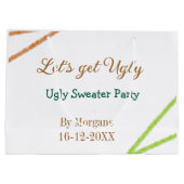Let's get ugly Christmas ugly sweater Partyorange Groot Cadeauzakje (Achterkant)
