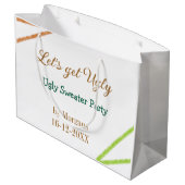 Let's get ugly Christmas ugly sweater Partyorange Groot Cadeauzakje (Achterkant Gekanteld)