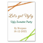 Let's get ugly Christmas ugly sweater Partyorange Kaart (Achterkant)