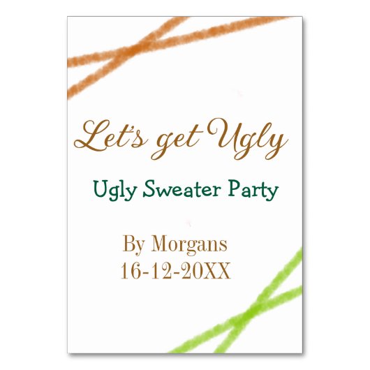 Let's get ugly Christmas ugly sweater Partyorange Kaart (Voorkant)