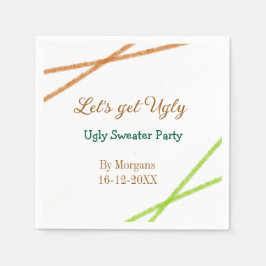 Let's get ugly Christmas ugly sweater Partyorange  Servet