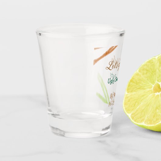 Let's get ugly Christmas ugly sweater Partyorange  Shot Glas (Links)